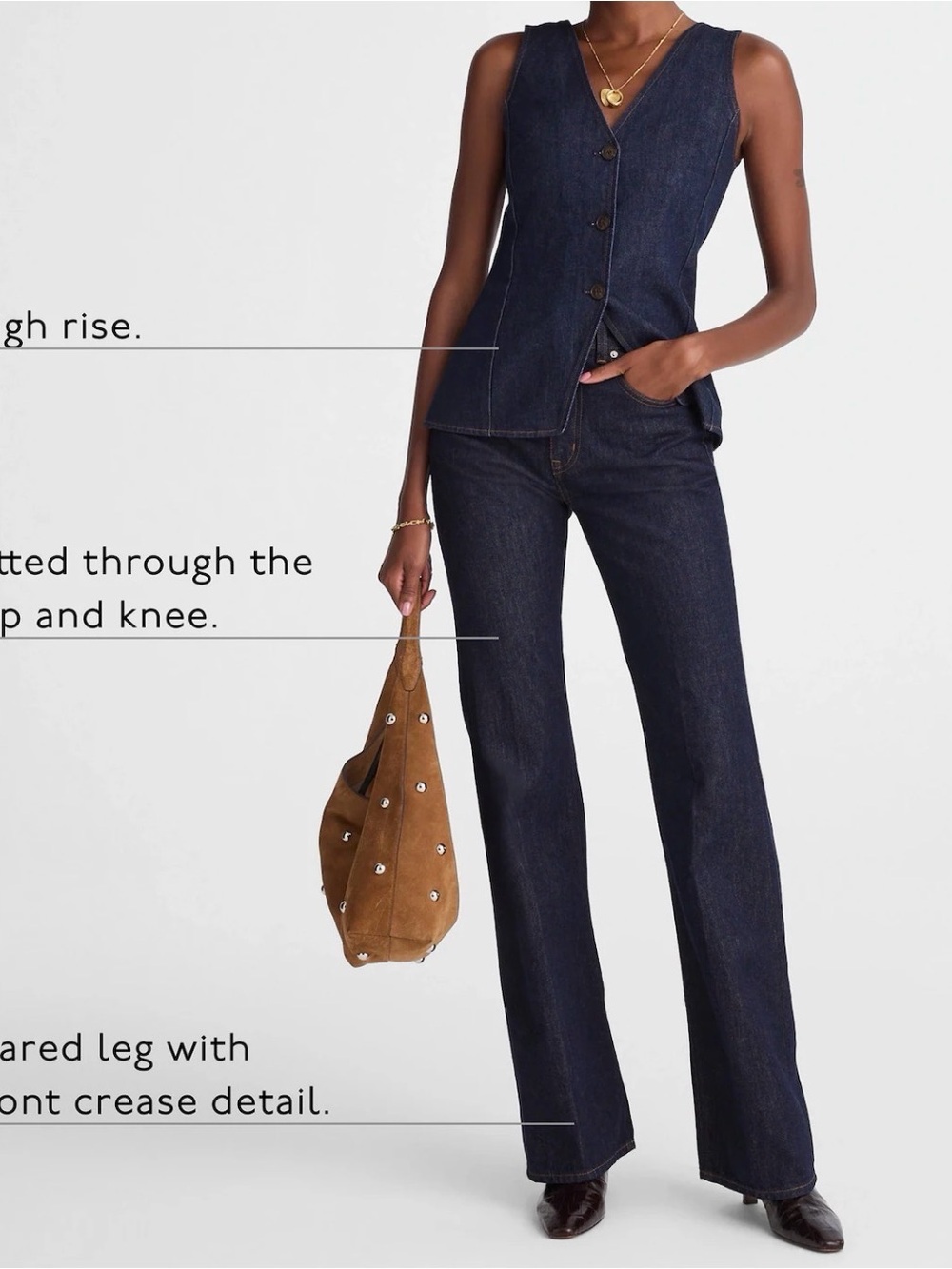 Madewell Dark Indigo High-Rise Wide-Leg Jeans - Picture 6 of 14